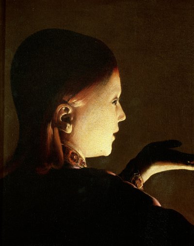 Joseph and the Angel (detail) by Georges de La Tour